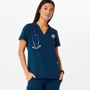 FIGS Navy Casma Small Scrub Top